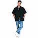 Scalpmaster Poly/Cotton Barber Jacket Extra Large Zipper Black