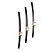 Flat Bar Sconces Set of 3 - Black Rust