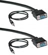 HD15 (SVGA) Male + 3.5 Stereo Male / HD15 (SVGA) Male + 3.5 Stereo Male, D / Shield, 15 ft