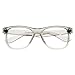 zeroUV - Clear Transparent Translucent Crystal Frame Clear Lens Horn Rimmed Glasses