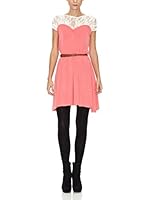 Rare London Vestido Lace Insert (Coral / Beige)