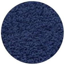 4 Ft Round Navy Blue Frieze Rug
