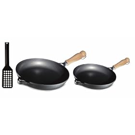 Berndes Tradition Fry pan Set, Includes 9-1/2-Inch Skillet, 11-Inch Skillet and Spatula