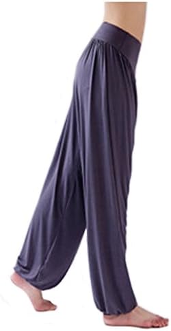 Busyfish Women's Super Soft Modal Lycra Yoga Pilates Pants Dark Gray