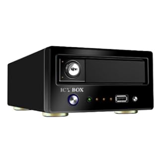 Icy Box IB-NAS 6210 Serveur Multimédia pour Disque Dur 3.5'' SATA Interface Ethernet/2 USB 2.0/1 USB 2.0 (OTB)/1 eSATA (RAID1) Noir