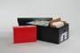 Plastic File Storage Box with Six Internal Archive File Boxes (Black) (11"H x 15.25"W x 26.25"D)