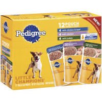 Pedigree Little Champions Variety Pack Meaty Ground Dinner Pouches Dog Food