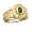 14K .70 CT Emerald & Diamond Etruscan Band Size:6