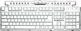 PLEOMAX PKB-7000X MULTIMEDIA KEYBOARD WITH USB PORT (WHITE)
