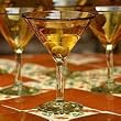 Martini glasses, 'Amber' (set of 6)