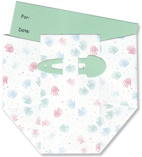 Diaper Baby Shower Invitations - Baby Hands