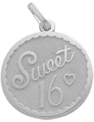 Sterling Silver Sweet #16 Age Expression Pendant with chain