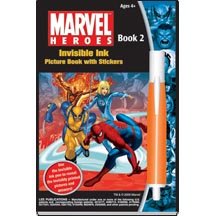 Childrens Toyshop  Toys : R & M Distributors Yes & Know Marvel Heroes Invisible Ink Picture and Sticker Book # 2