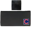 Chicago Cubs Embossed Leather Checkbook Cover - MLB Baseball Fan Shop Sports Team Merchandise