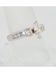 14K Two Tone Gold Diamond Ring