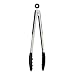 Premier Housewares Zing Silicone Tongs, Black