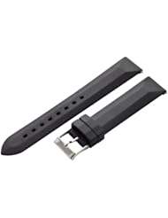 18mm Black Rubber / Silicone Watch Band Strap with Built in Quick Release Pins for Divers! Michele Stainless Steel Buckle Invicta - Fits All Watches!!!