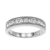 14K White or Yellow Gold Diamond Band