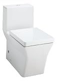 KOHLER K-3797-HW1 Reve Elongated Toilet with Dual Flush Technology, Honed White