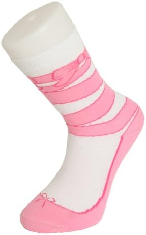 Pink Ballet Shoe Slipper Socks USA Size 5.5-11.5 Uk Size 6-12 Eu 37-47
