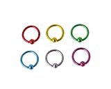 Stainless Steel Captive Bead Hoop - YELLOW