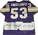 Mick Tingelhoff Minnesota Vikings NFL Autographed Throwback Jersey with