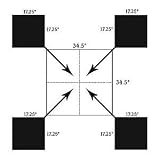 Shoot-N-C Square Matrix Target 18, (Per 12) by Birchwood Casey 34918