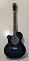 New Acoustic Electric Guitar Cutaway Left Hand Blue