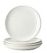 Rachael Ray Dinnerware Rise 4-Piece Stoneware Dinner Plate Set, White