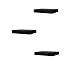 WELLAND (TM Chicago Floating Wall Shelves, 10 Inches, Set of 3, Black