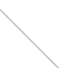 14k White Gold 14in 1.2mm Parisian Wheat Chain. Metal Wt- 2.31g
