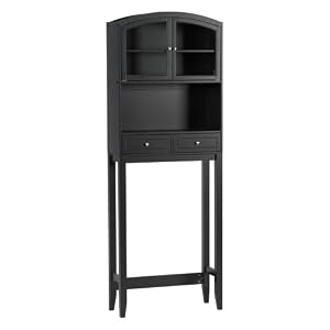 Click to buy Black Arch-Top Bathroom Space Saver from Amazon!