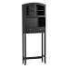 SEI Black Arch-Top Bathroom Space Saver