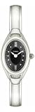TIMEX T2M582 Women s Oval Diamond Accented Silver-Tone Bangle Watch