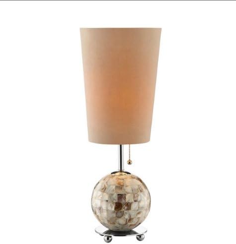 Incandescent Lamp with a Silver Finish Modern and Desk Friendly. A Contemporary Table Lamp Classy Chic Appeal. Makes for a Desk Lamp for Your Bedroom As Well As a Dining Room Lamp. A Great Classy Accessory. Polished Foam with a Natural Shell Finish.