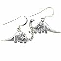 Sterling Silver Reptile Dinosaur Earrings