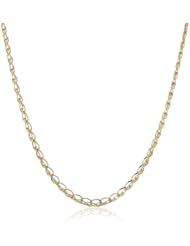 14k Yellow Gold Open Wheat Chain Necklace