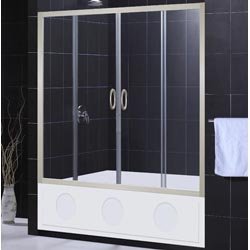 Visions Tub Door Clear Glass White Finish