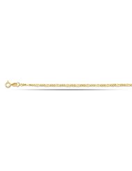 14K Yellow Gold Figaro Chain Ladies Anklet (10 Inches)