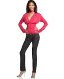 Apple Bottoms - Apple Bottoms Banded Top & Straight-Leg Apple-Pocket Jeans