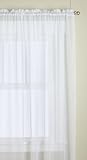 Lorraine Home Fashions Monte Carlo Super Wide Tailored Window Panel, 120 by 63-Inch, Snow White, Set of 2