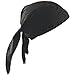 JellyBeadZ Brand Icy Doo Rag HEAD Hat (SOLID BLACK)