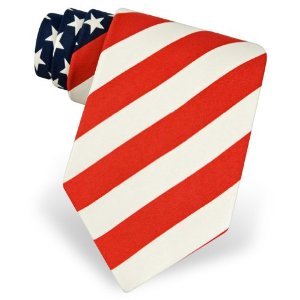 Stars and Stripes Tie by Fun Ties - Multicolor Polyester