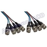 5 ft Amphenol 4-Line BNC Component Video (RGBS) Cable - 4-BNC Male to 4-BNC Male