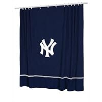 New York Yankees Sidelines NY Logo Shower Curtain