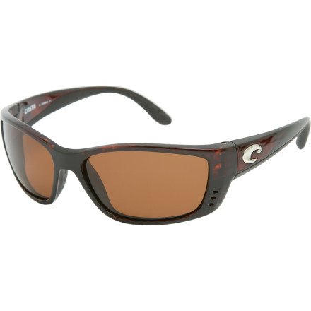 Costa Del Mar Fisch Tortoise W/ Copper Polarized 580G Glass Lens Sunglasses On Sale