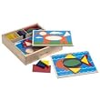 Melissa and Doug Beginner Pattern Blocks Visual Perception Preschool Matching Toy