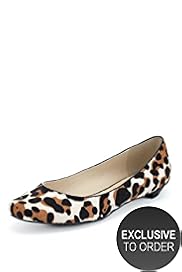Autograph Leather Animal Print Pumps