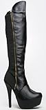 TASK-48 Over the Knee Zipper Accent High Heel Boot