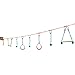 Hokilands 45 Foot American Ninja Warrior Training Equipment For Kids Teens Adult, Ninja Obstacle Course Slackline Monkey Bars Playground Equipment For Backyard Outdoor Indoor, Tree Pads & Carrying Bag
